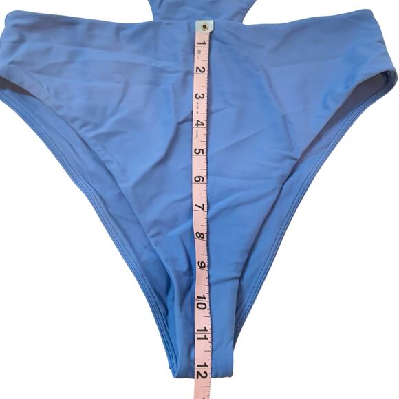 Camila Coelho Paulista One Piece Swimsuit Cutout Sea Breeze Blue NO BELT Medium - Picture 11 of 12